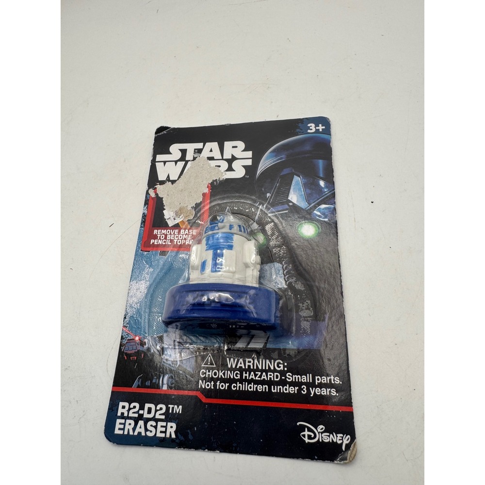 Star Wars R2D2 Eraser Topper New on Card - Picture 2 of 3